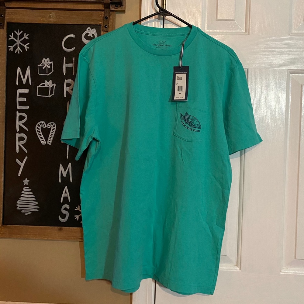 NWT Vineyard Vines Teal Fish Tshirt